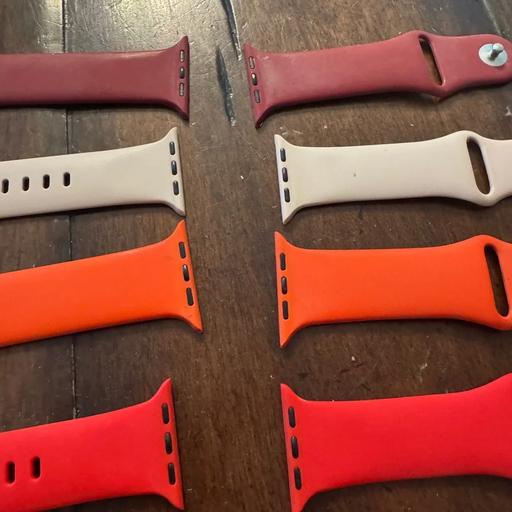 Smartwatch Band Set - Red, Orange, Pink- Size 44”
